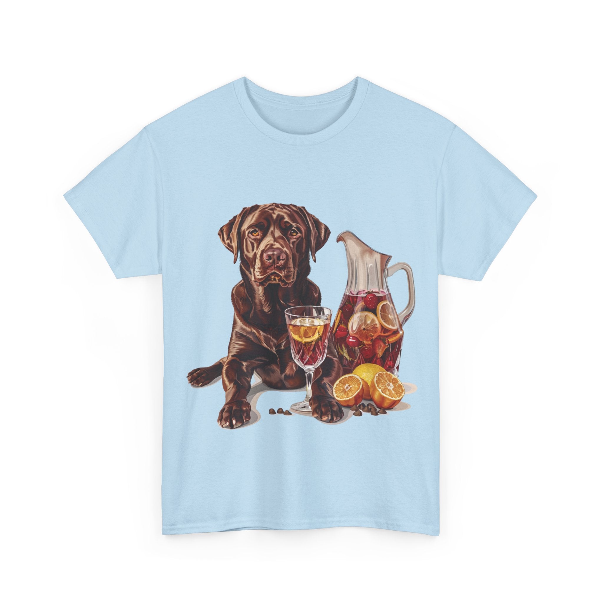 Printify T-Shirt Chocolate Lab & Fruity Sangria – A Delightful Duo for Every Occasion