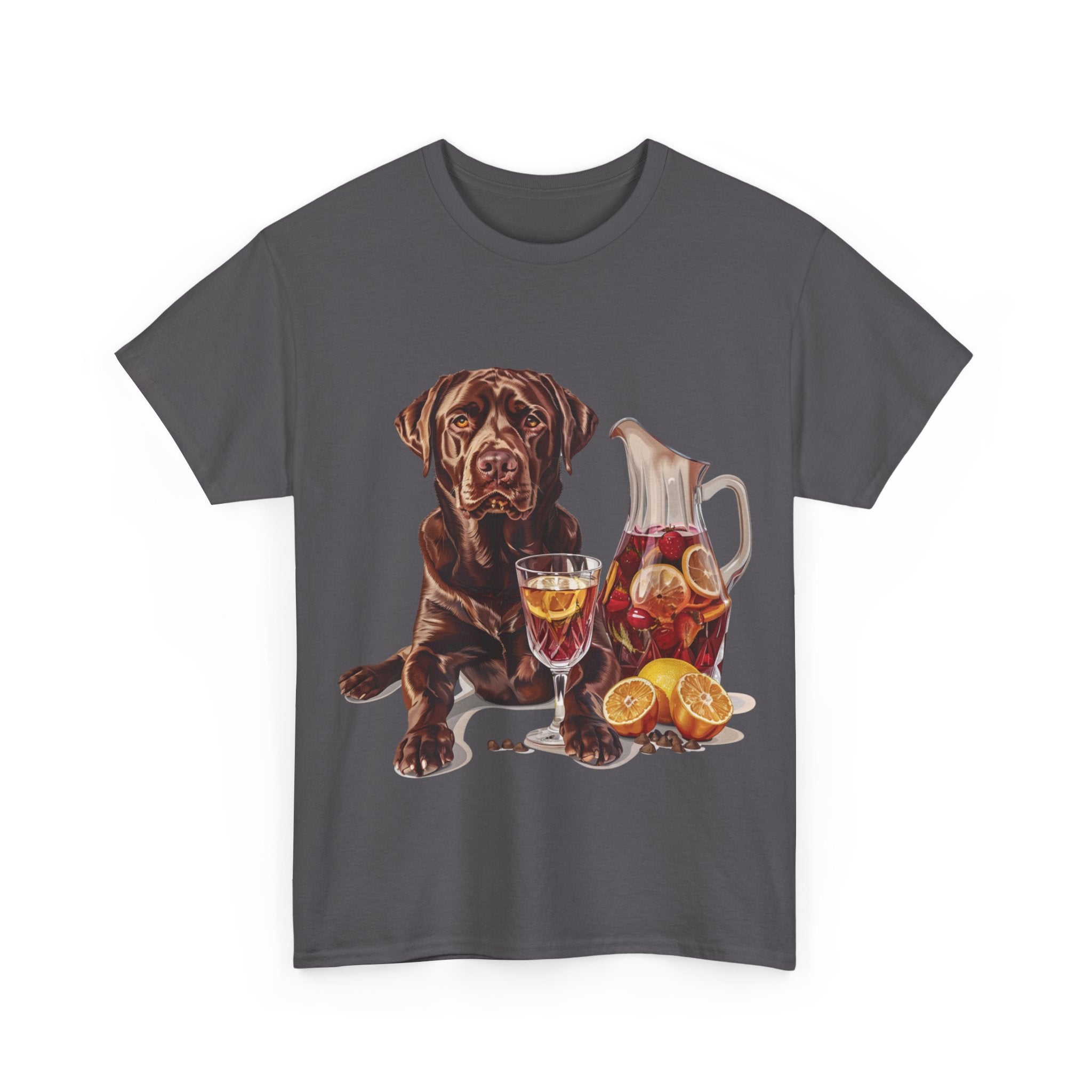 Printify T-Shirt Chocolate Lab & Fruity Sangria – A Delightful Duo for Every Occasion