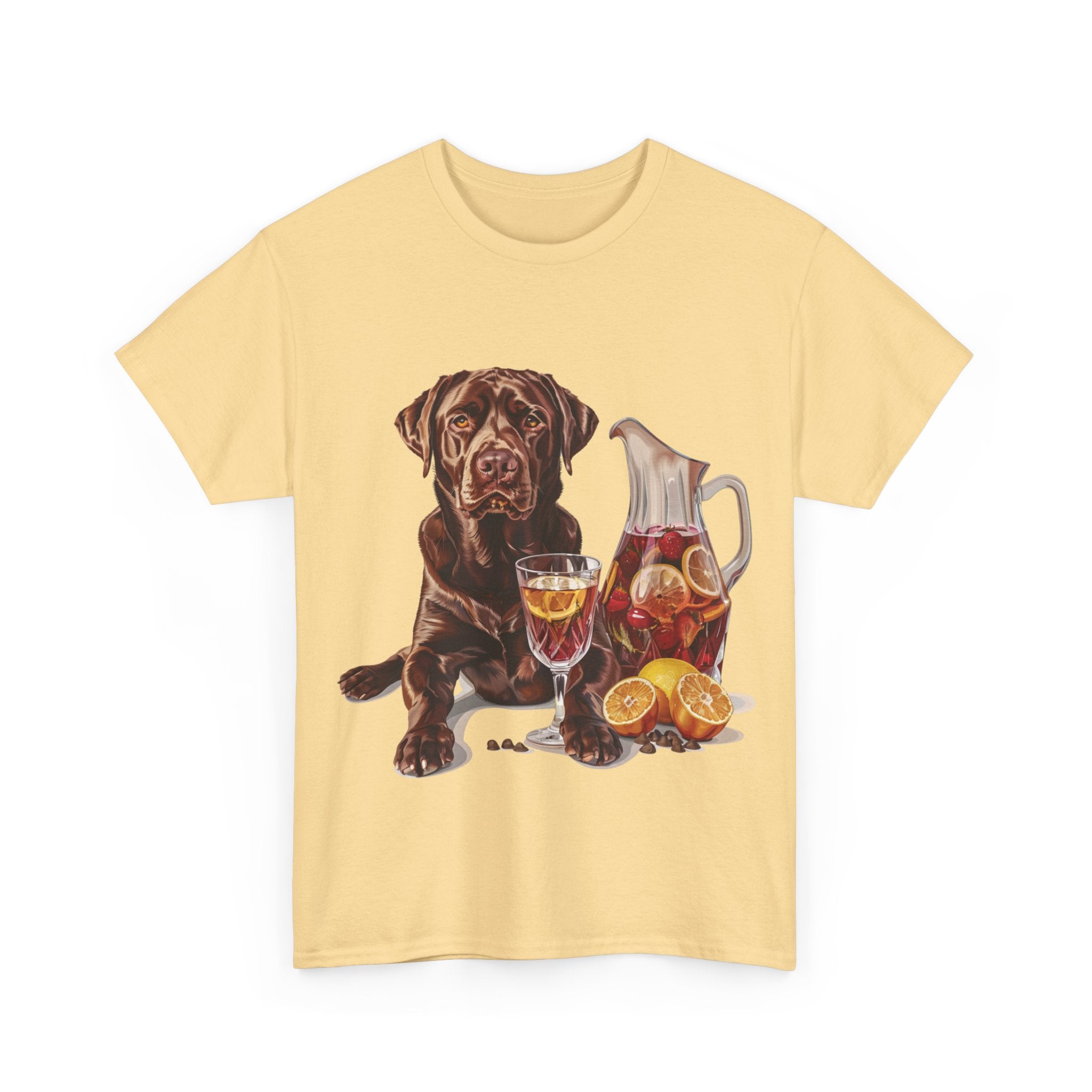 Printify T-Shirt Chocolate Lab & Fruity Sangria – A Delightful Duo for Every Occasion