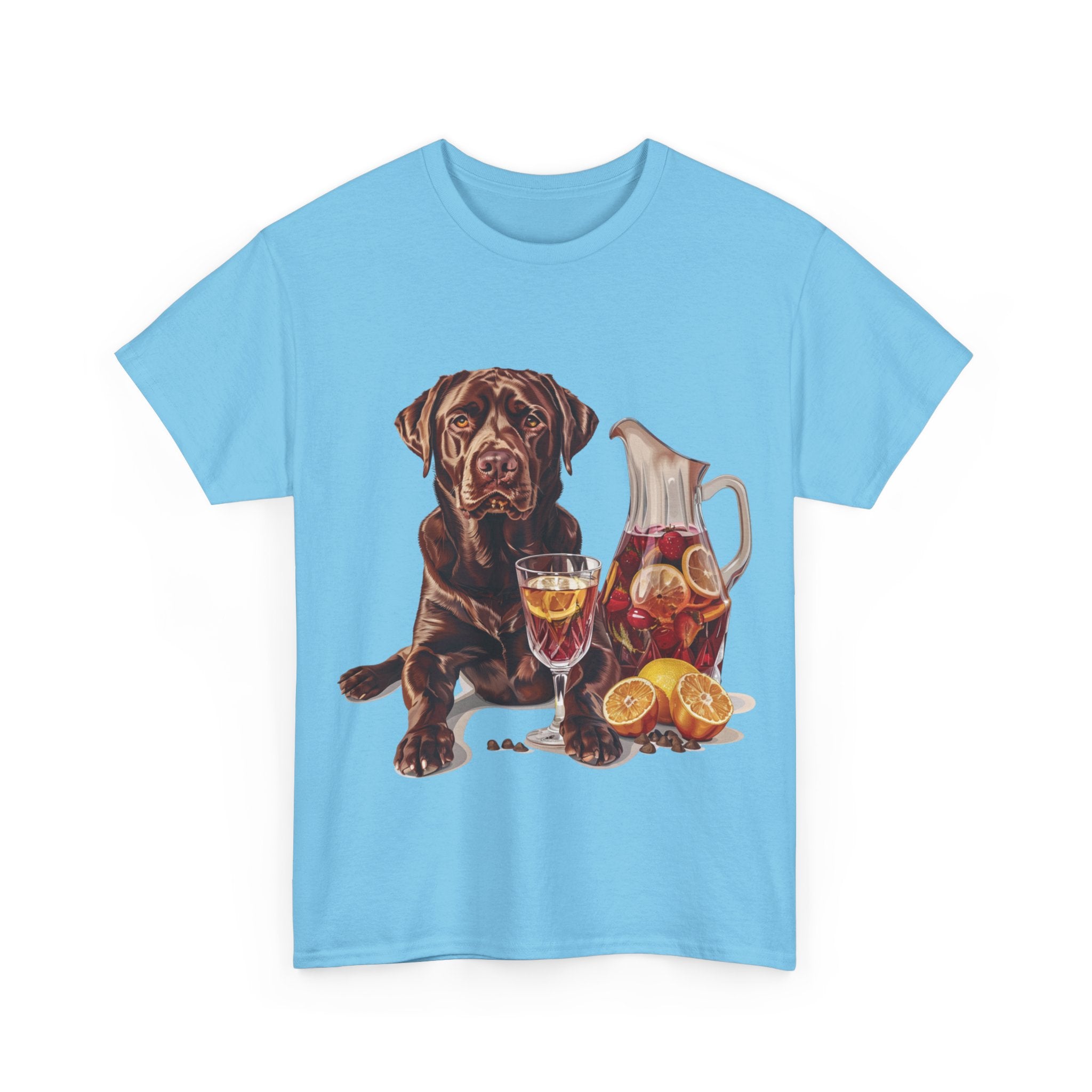 Printify T-Shirt Chocolate Lab & Fruity Sangria – A Delightful Duo for Every Occasion