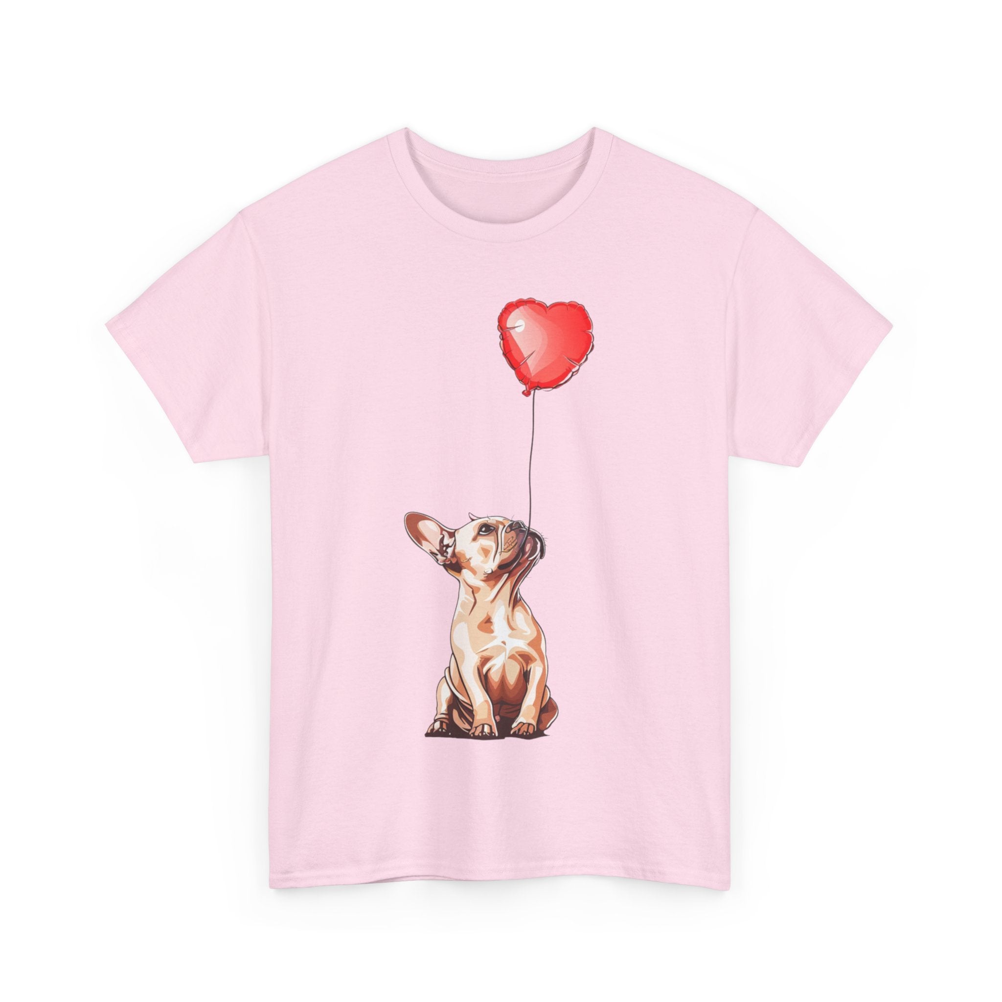 Printify T-Shirt Copy of French Bulldog Love Balloon T-Shirt – Adorable Dog Lover's Apparel with Heart Balloon Art