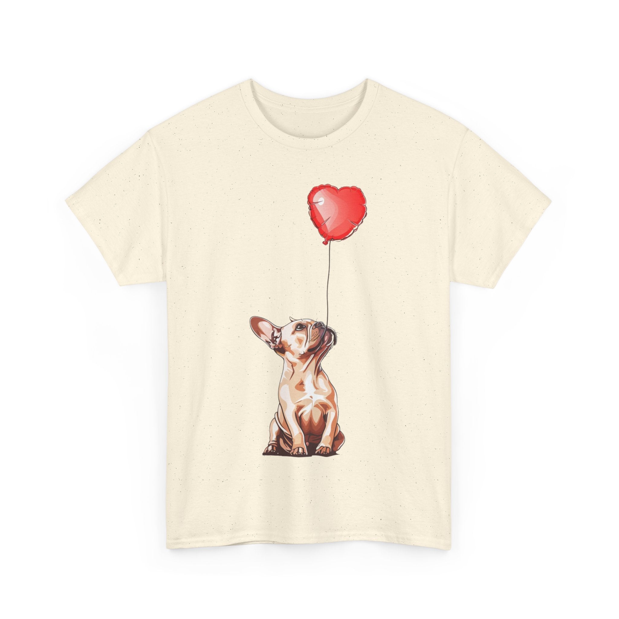 Printify T-Shirt Copy of French Bulldog Love Balloon T-Shirt – Adorable Dog Lover's Apparel with Heart Balloon Art