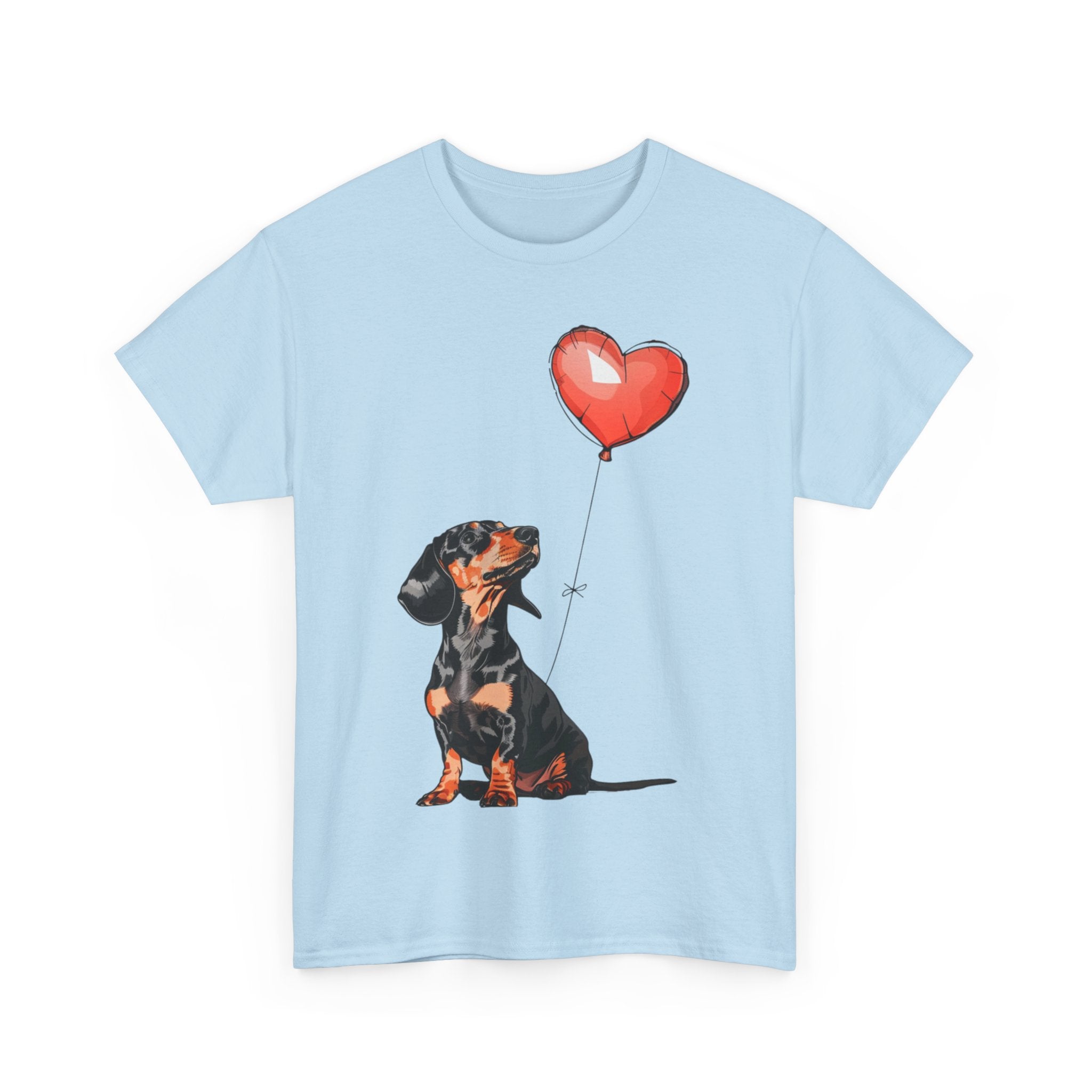 Printify T-Shirt Dachshund Heart Balloon T-Shirt – Adorable Dog Lover's Gift with Dachshund Art