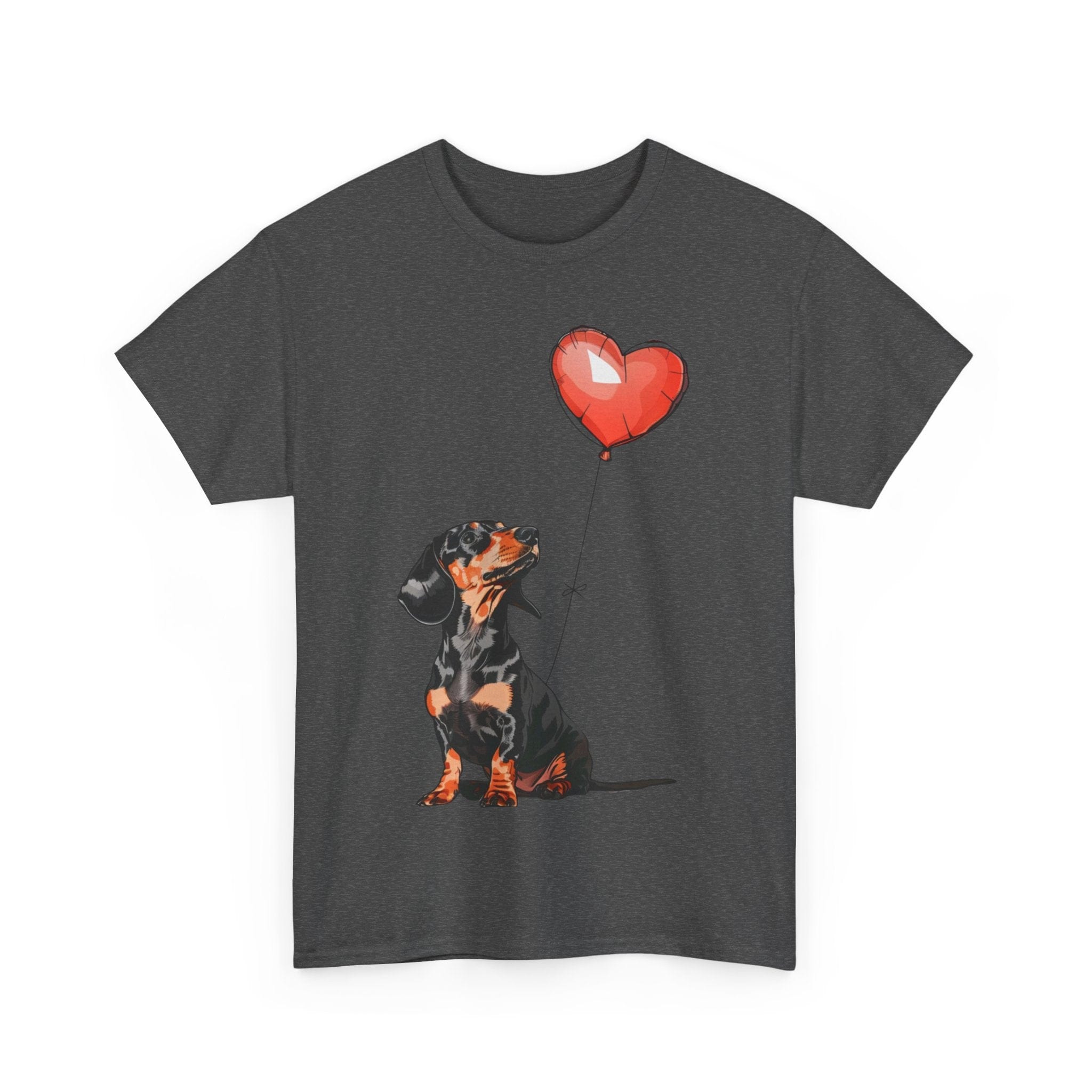 Printify T-Shirt Dachshund Heart Balloon T-Shirt – Adorable Dog Lover's Gift with Dachshund Art