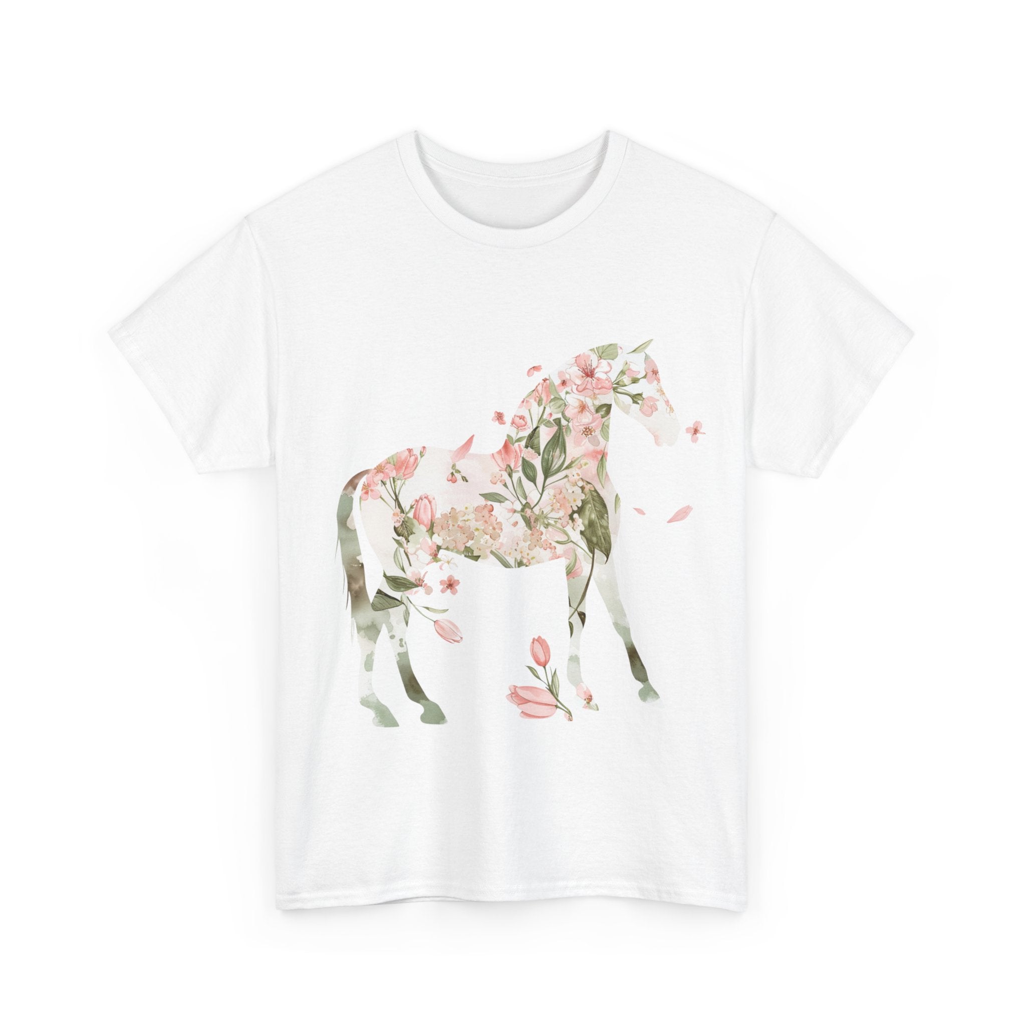 Printify T-Shirt Floral Horse – Unisex Graphic Tee