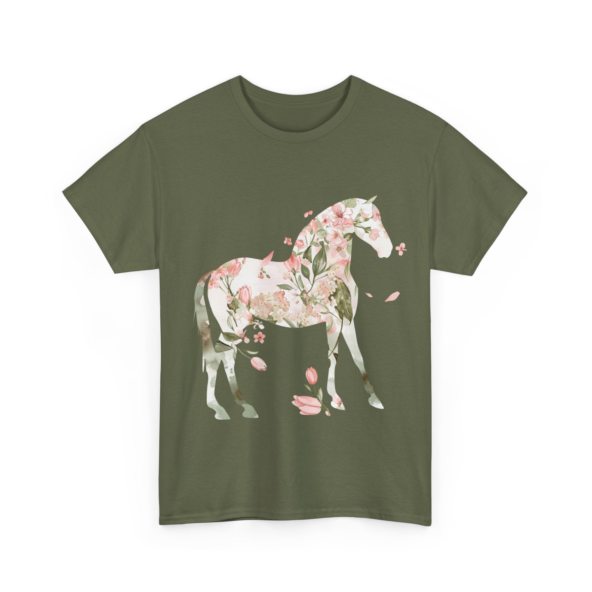 Printify T-Shirt Floral Horse – Unisex Graphic Tee