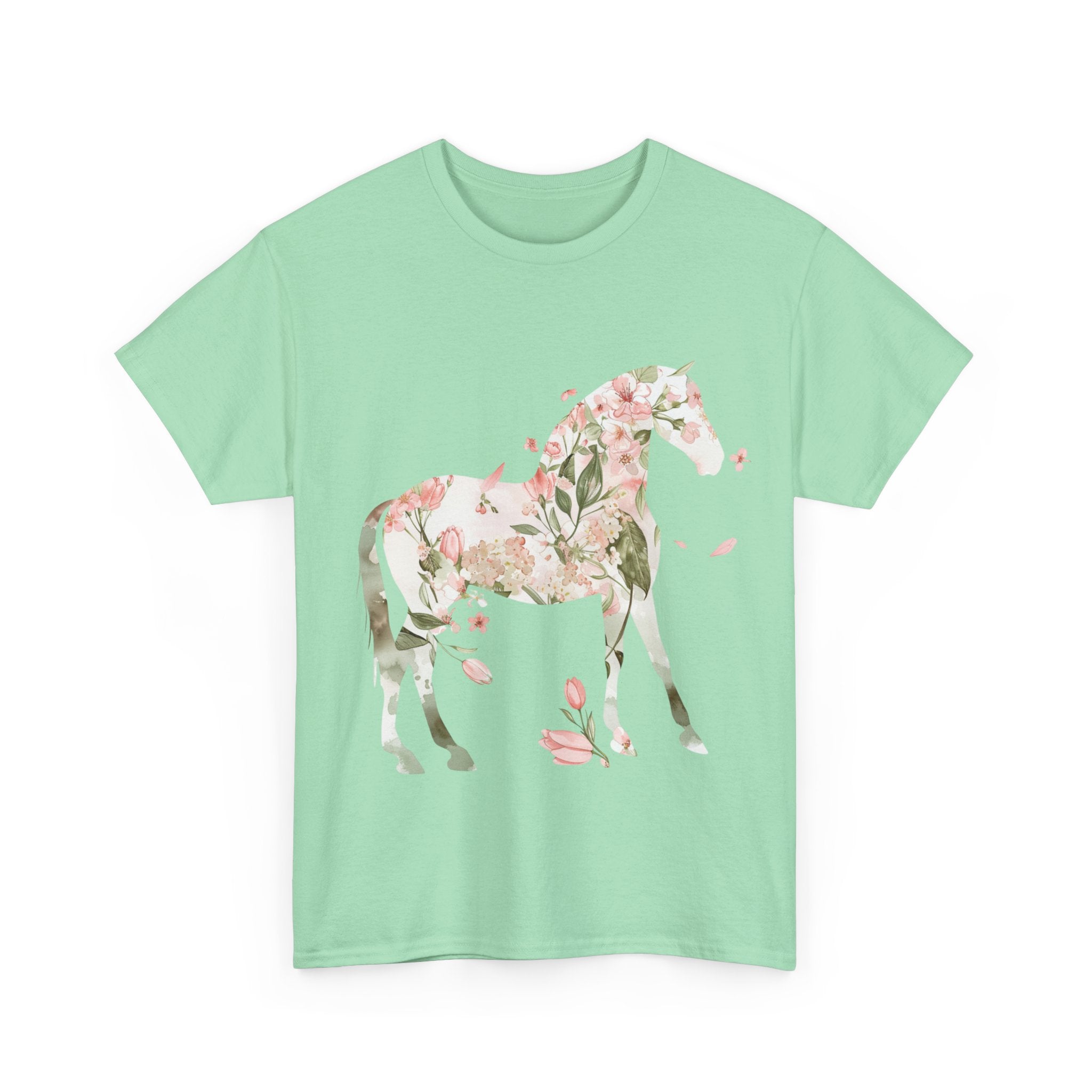 Printify T-Shirt Floral Horse – Unisex Graphic Tee