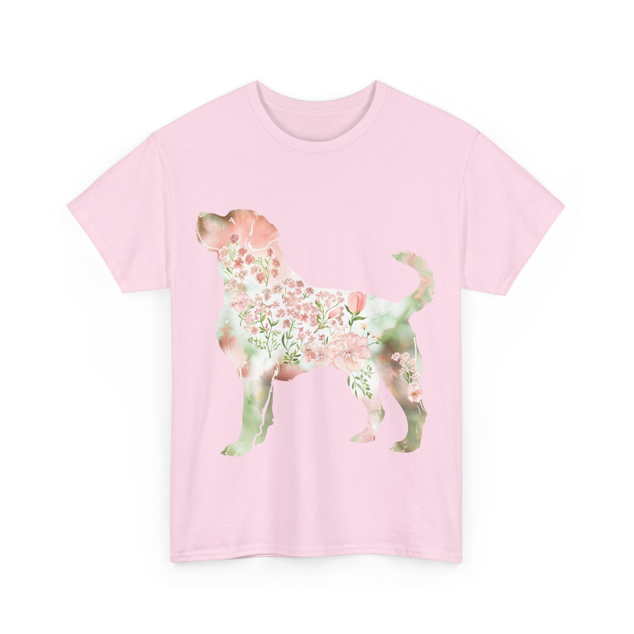 Printify T-Shirt Floral Labrador Retriever Unisex Cotton Tee