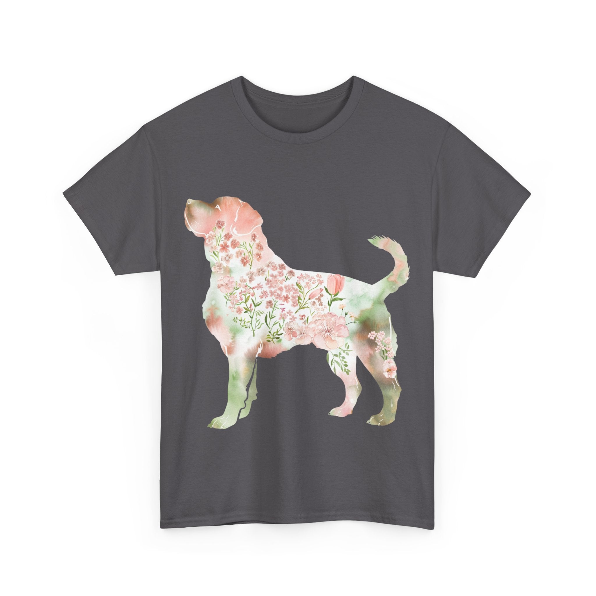 Printify T-Shirt Floral Labrador Retriever Unisex Cotton Tee