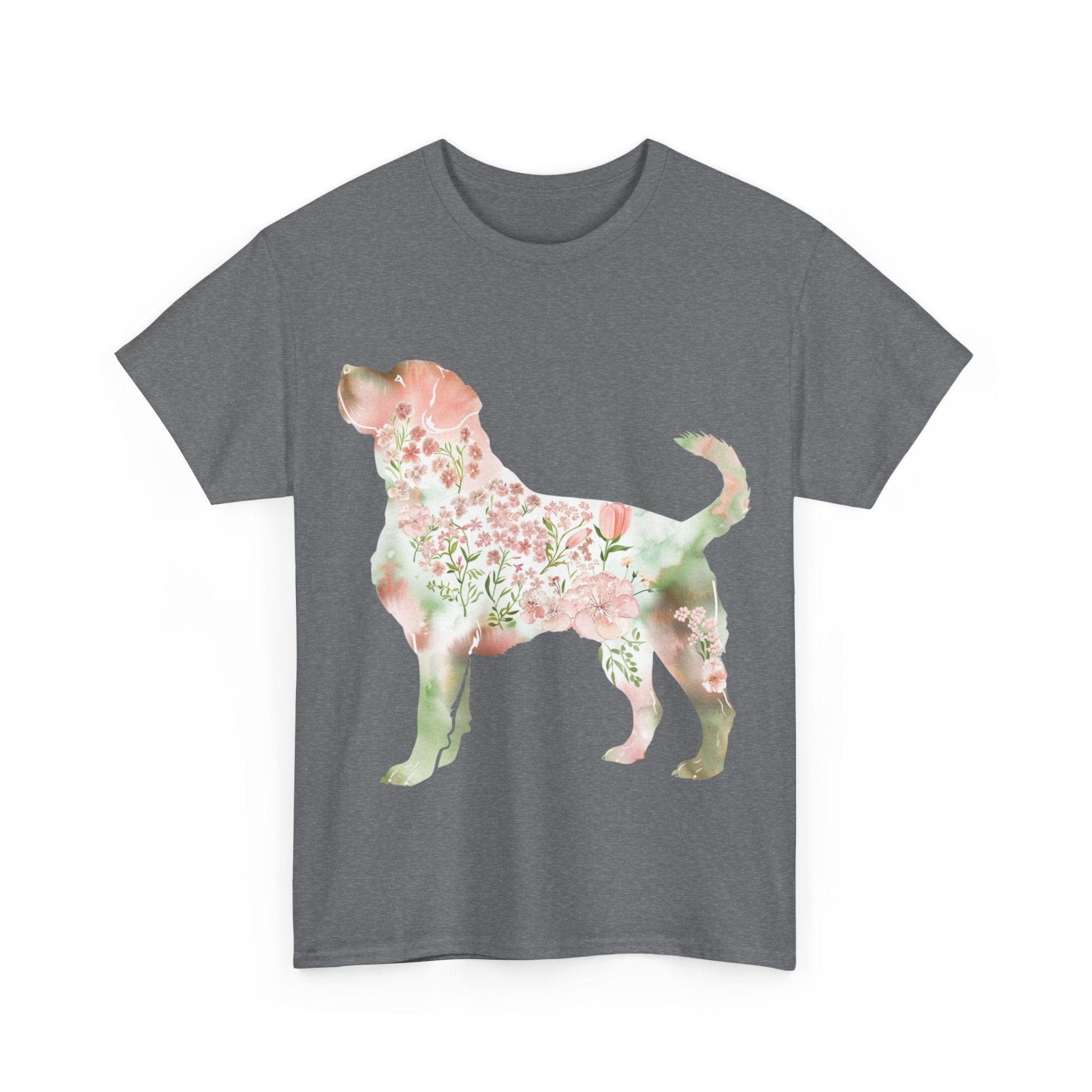 Printify T-Shirt Floral Labrador Retriever Unisex Cotton Tee