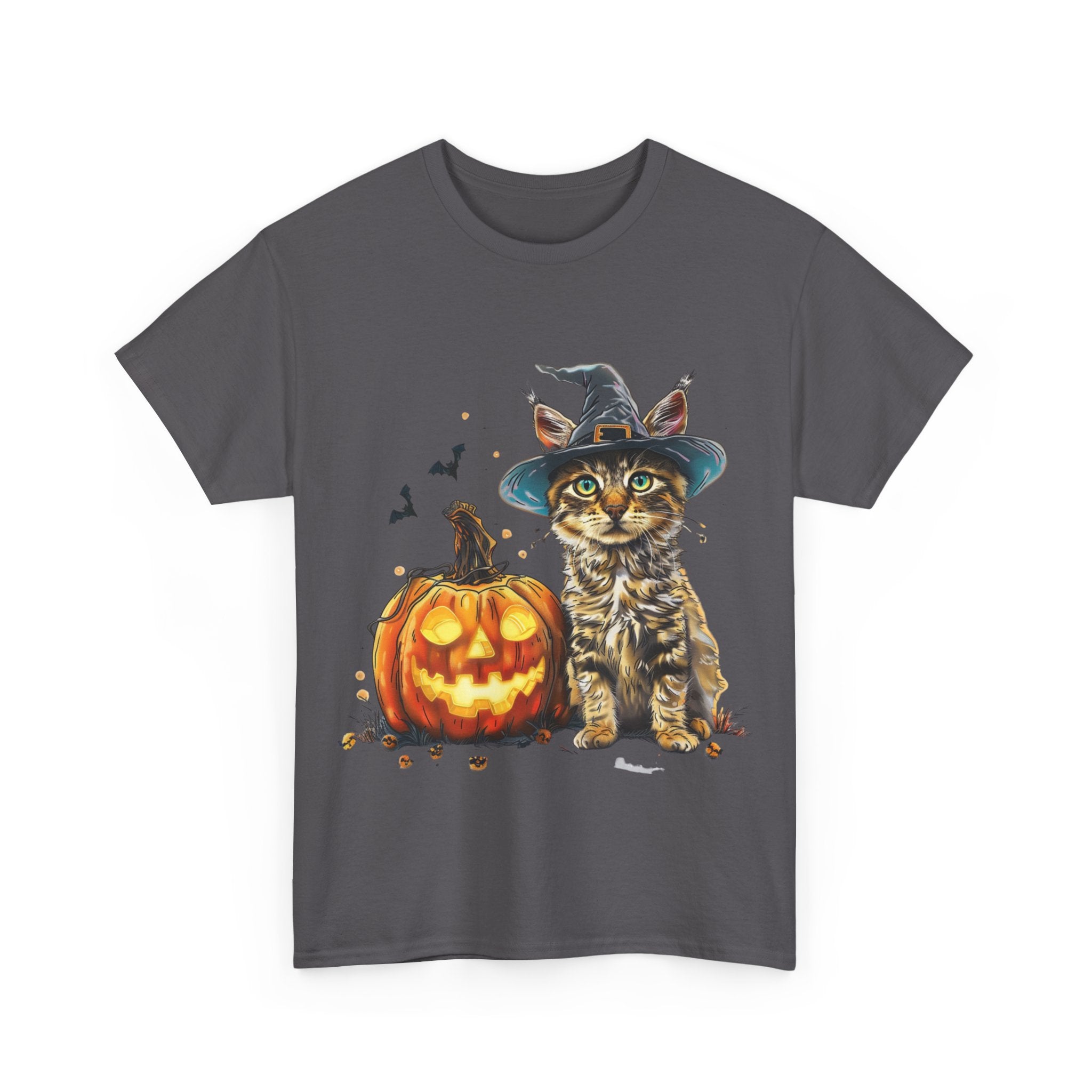 Printify T-Shirt Halloween Golden Retriever in Witch Hat Tee – Unisex Cotton Shirt