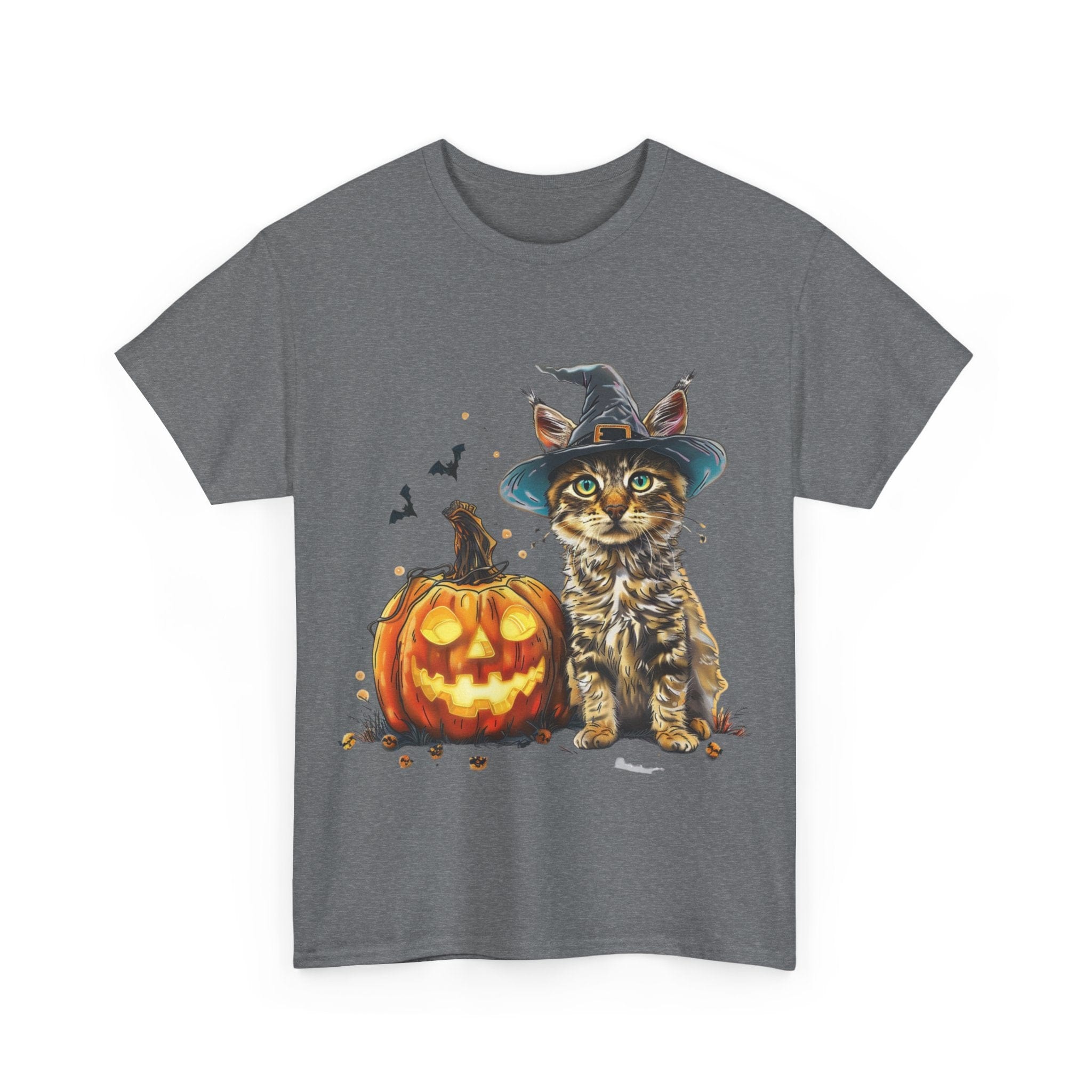 Printify T-Shirt Halloween Golden Retriever in Witch Hat Tee – Unisex Cotton Shirt