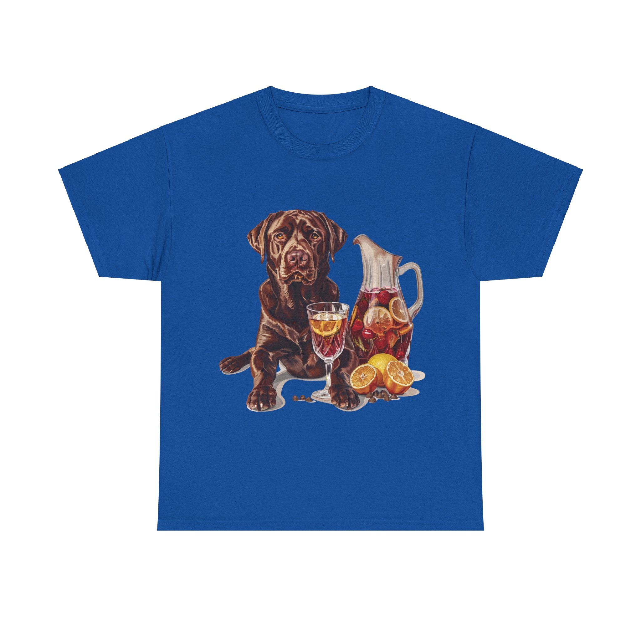 Printify T-Shirt Royal / S Chocolate Lab & Fruity Sangria – A Delightful Duo for Every Occasion