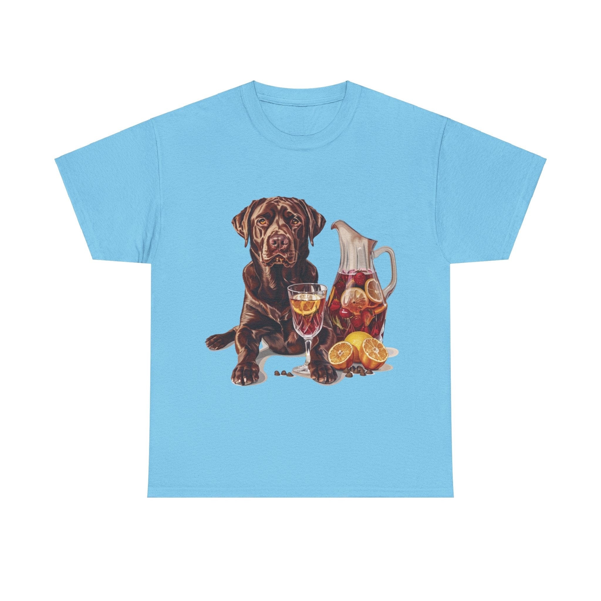 Printify T-Shirt Sky / M Chocolate Lab & Fruity Sangria – A Delightful Duo for Every Occasion