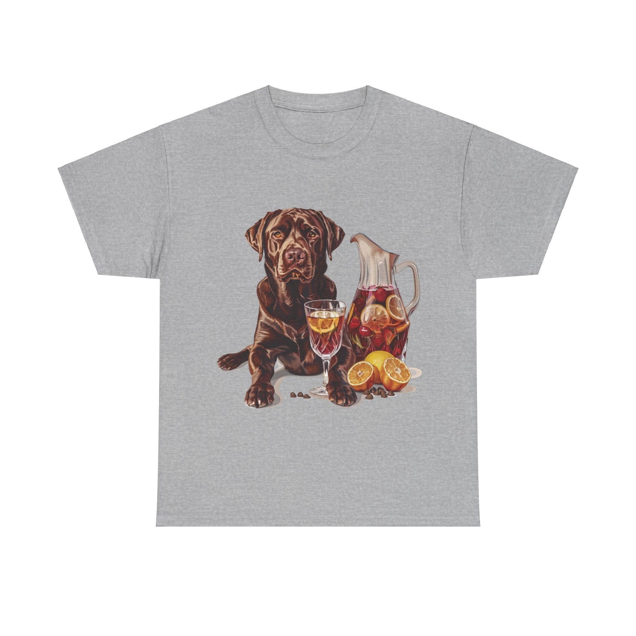 Printify T-Shirt Sport Grey / S Chocolate Lab & Fruity Sangria – A Delightful Duo for Every Occasion